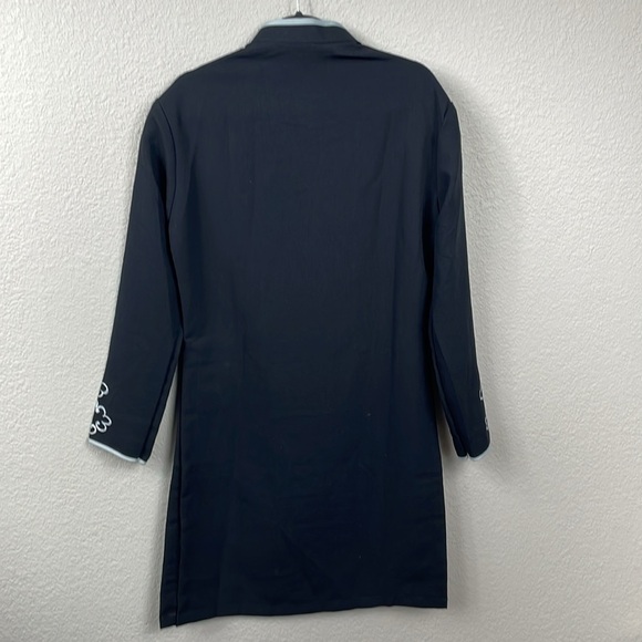 Black Groom Ao Dai Jacket with Dragon Embroidery Vietnamese Silk Sz S - Picture 5 of 11
